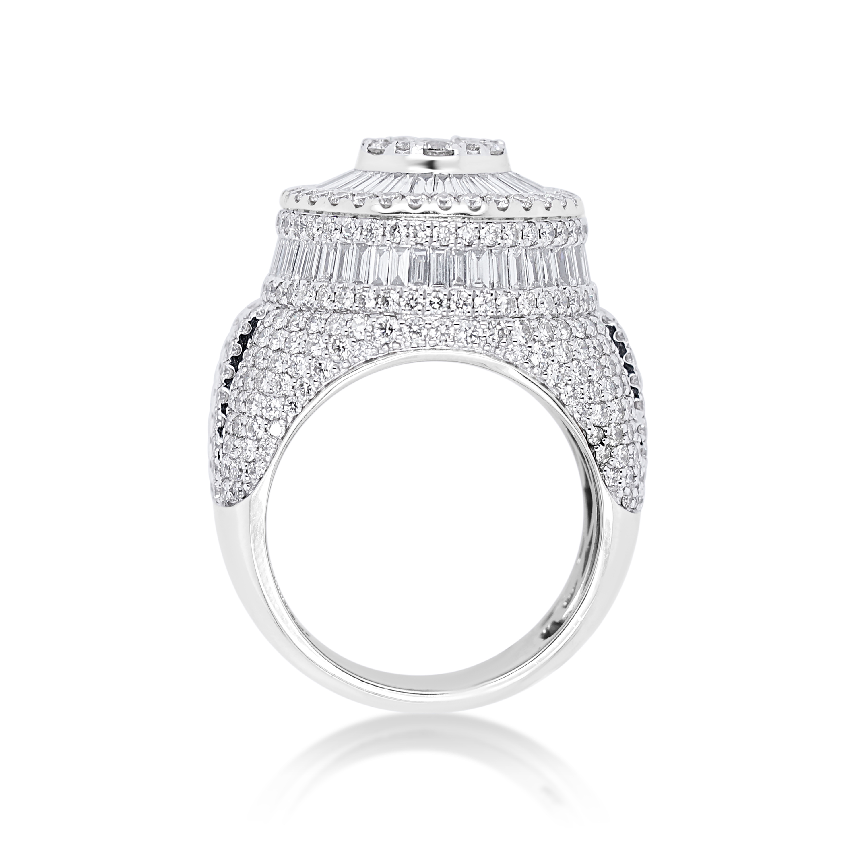 Diamond Ring 6.70 ct. 14K White Gold